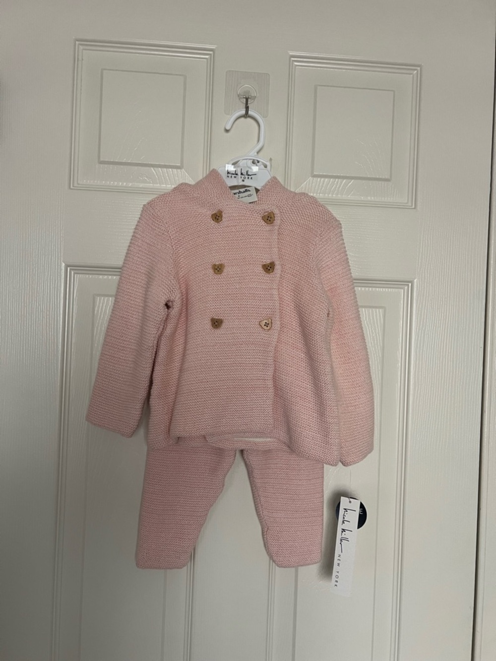 Baby Girl 6-9M Pink Knit Two-Piece Set